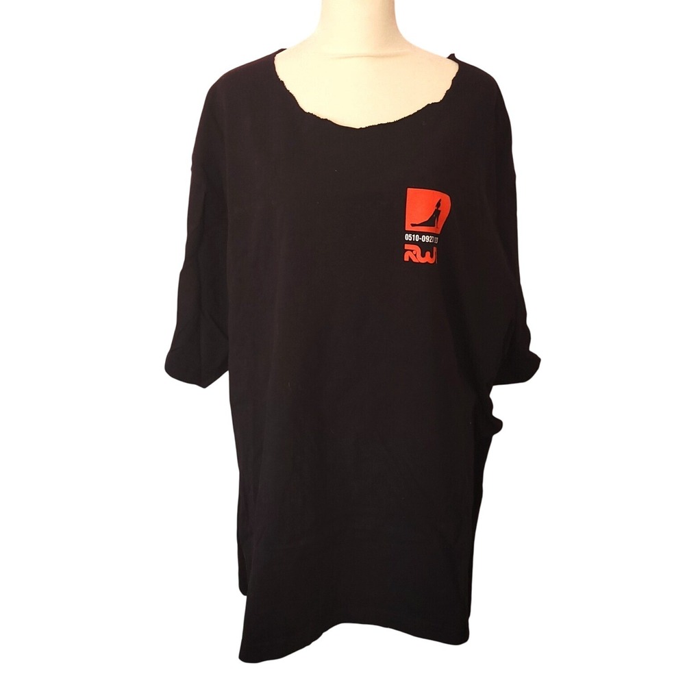 Beyonce RWT 2023 Tour T-Shirt Swag Oversize‎ Graphic Tee XXL Cut Neck Side Slits